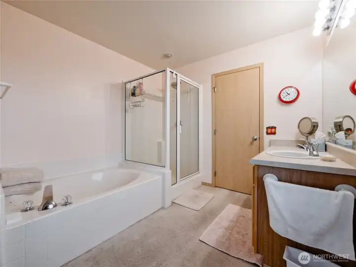 Wide soaking tub for relaxing