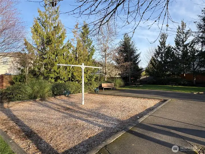 Small park with infant/toddler swings off 132nd Pl (not shown on Google)