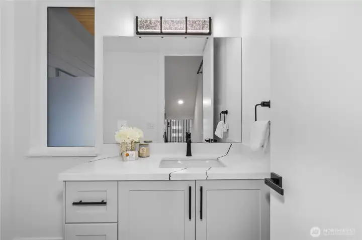 Powder bathroom on main floor