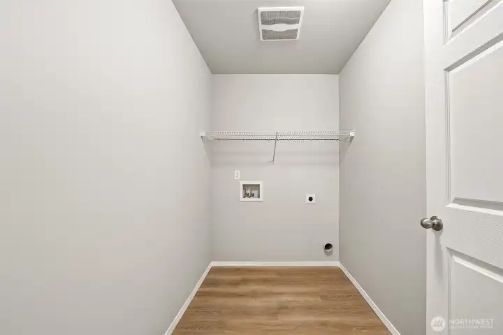 No lugging heavy laundry baskets up and down the stairs since your laundry room is conveniently located upstairs.