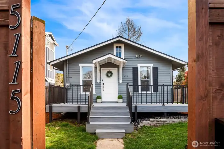 Front of home looking through gate