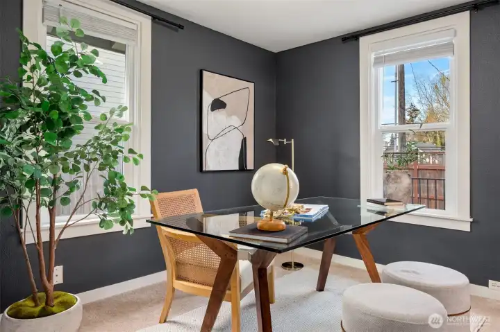 First bedroom/office off entry.