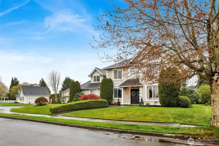 Spacious corner lot with well-maintained yard