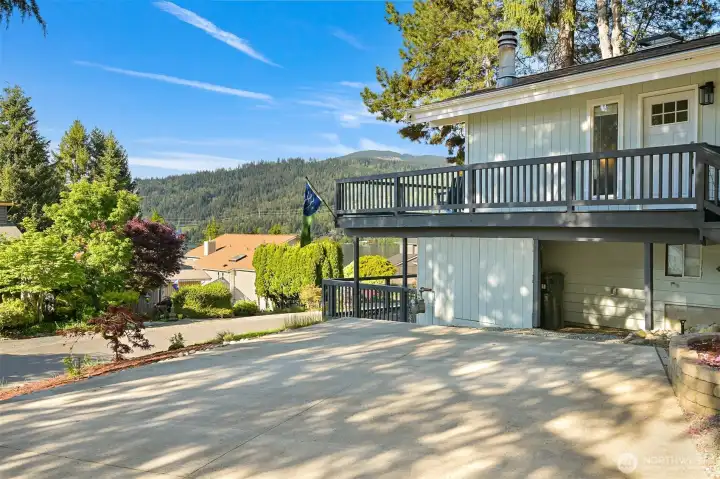 Expanded driveway provides additional off-street parking and easy access to the home.