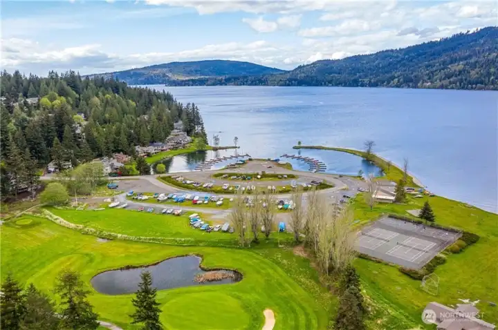 Sudden Valley's private marina and plentiful greenspace.