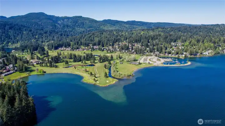 The Sudden Valley community nestled between Lake Whatcom and Galbraith Mountain