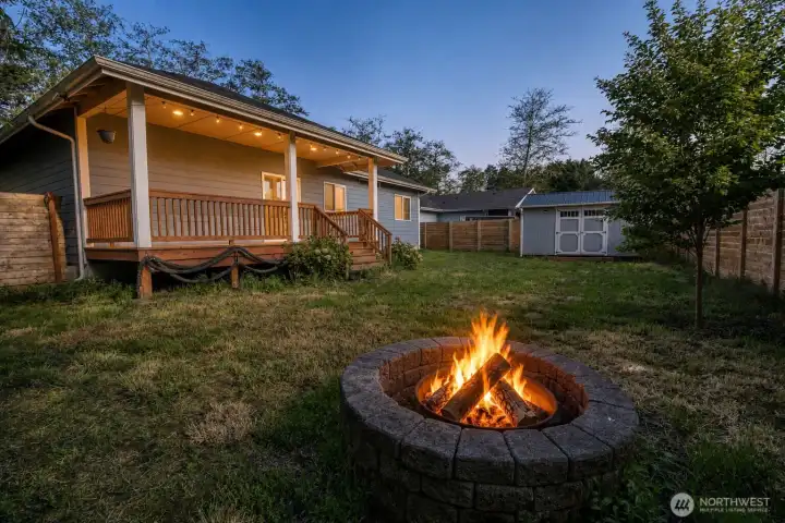 Private backyard space
