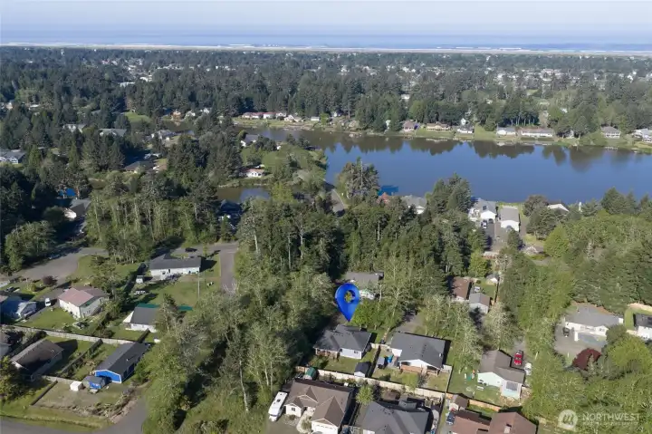 Aerial view of home