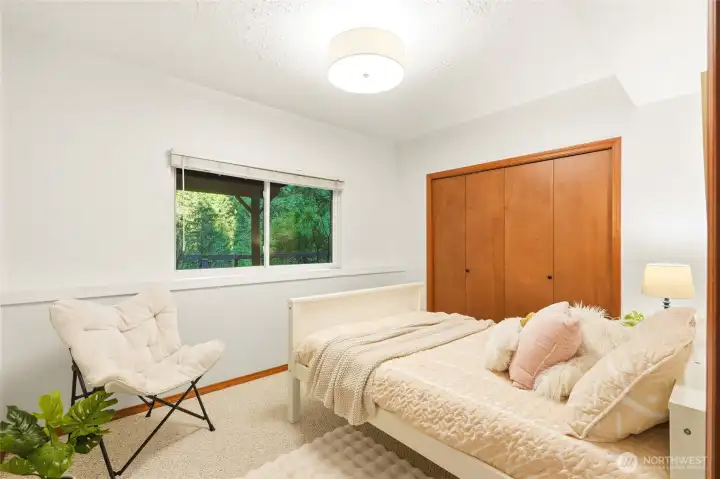 Bedroom on the lower level next to the bonus room.