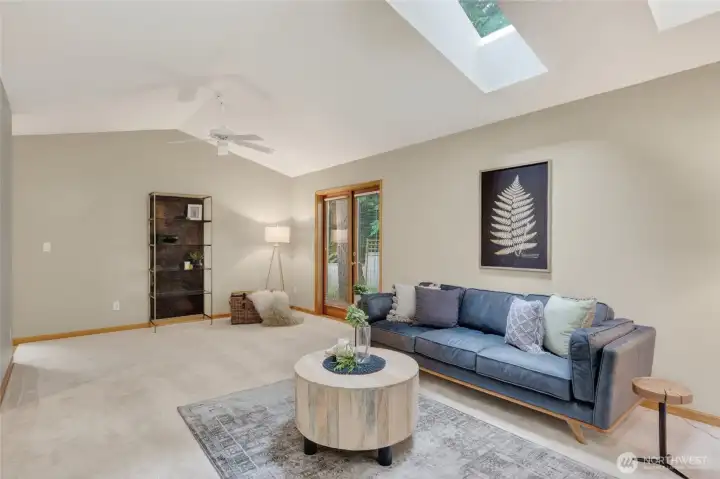 Another view of the spacious living room.