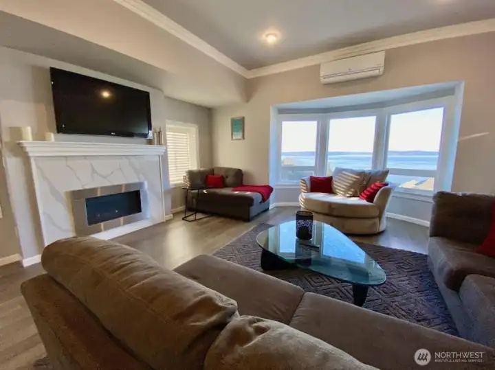 Unit A living room. Entire property can be sold fully furnished!