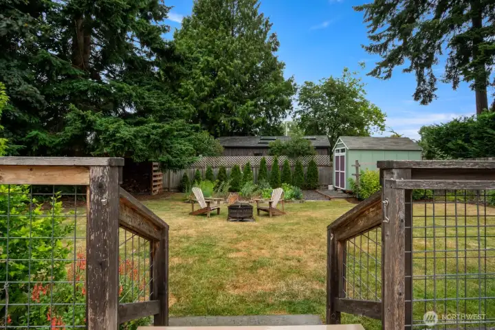 gate on the deck for dogs & kids