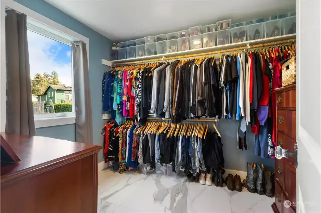 Large walk-in closet.