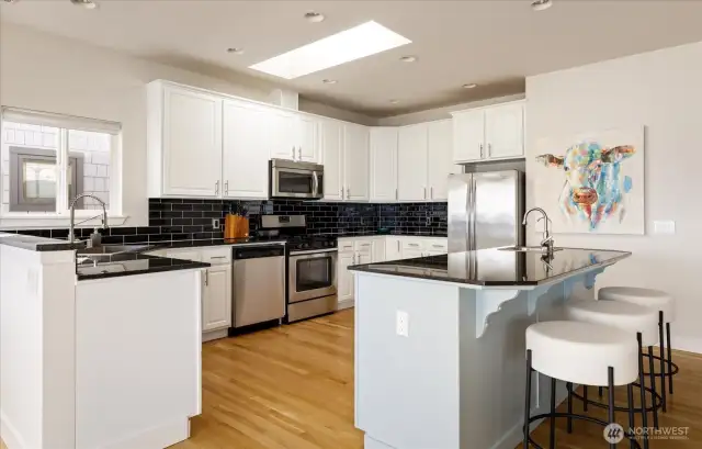 This kitchen delivers with loads of storage and counter space to prep and serve.