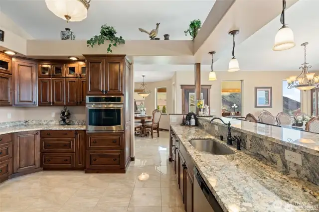 From kitchen looking towards breakfast nook with dining room to the right.