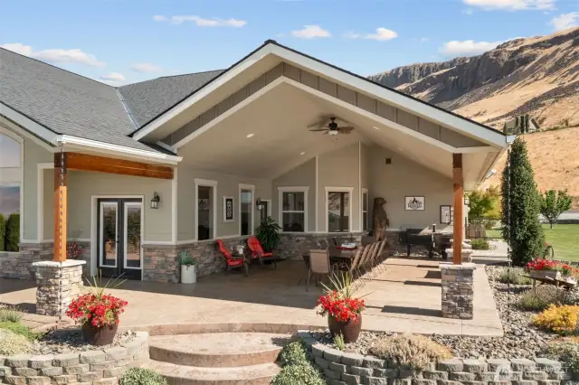 Covered patio area.
