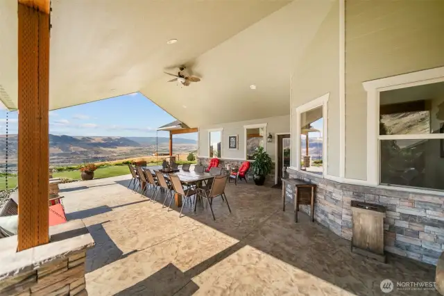 Covered patio area.