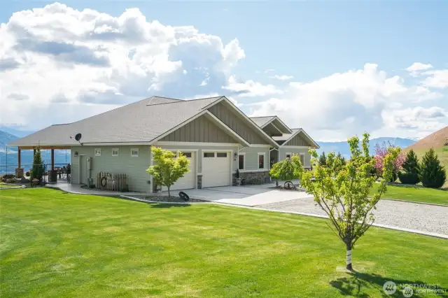 Side view of home and property.