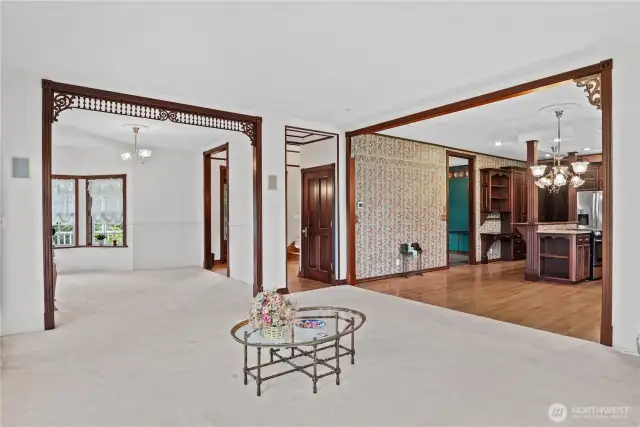 Mahogany trim throughout