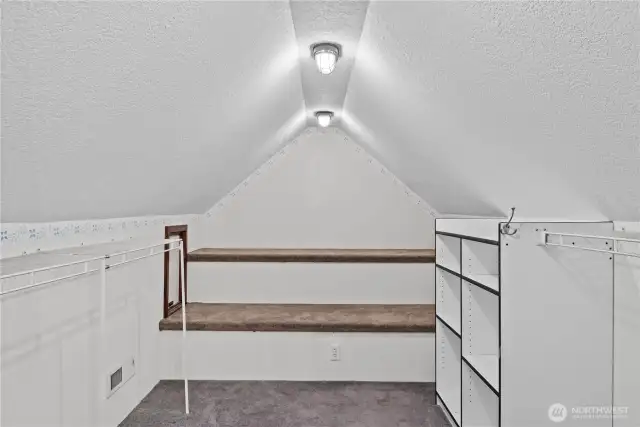 Spacious walk in closet