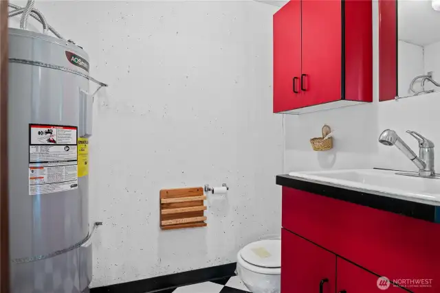 Half bath in the basement