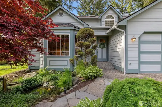 Beautiful Water Feature & Professional Landscaping!