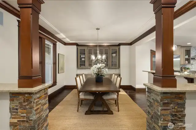 Dining Room off the Entry with built in Cabinetry~