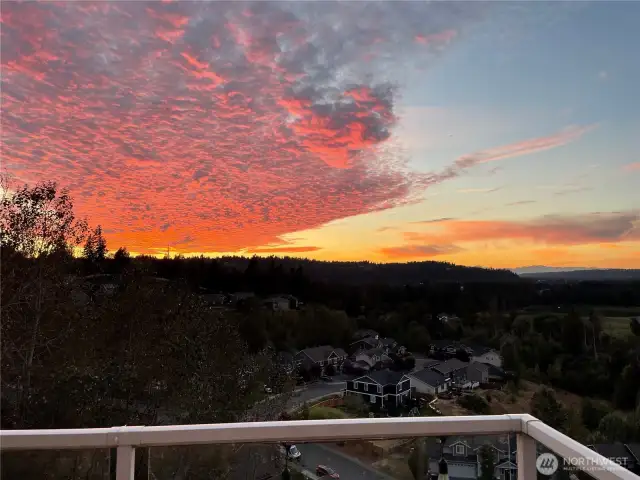Gorgeous stunning sunset view from the private deck.