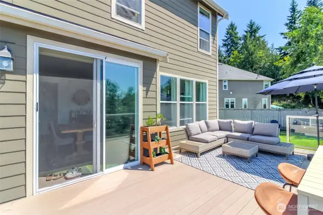 Spacious deck ready for you to just sit back, relax and enjoy your morning coffee