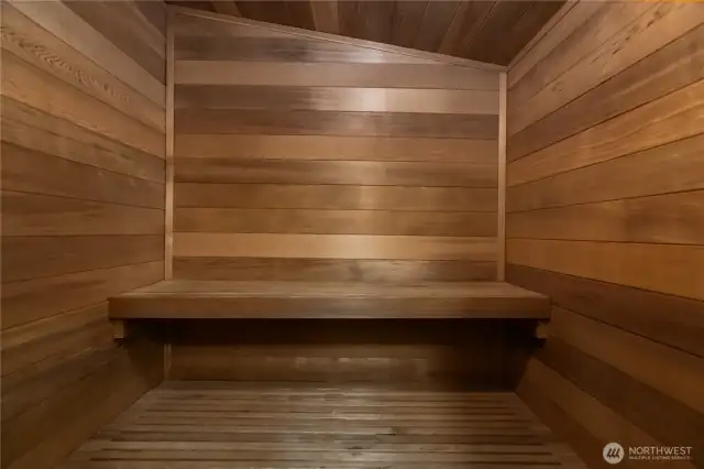Sauna located in garage/pantry
