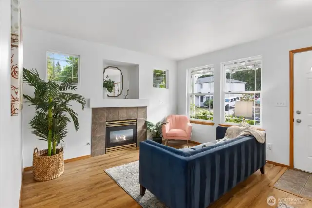 Living Room with gas fireplace