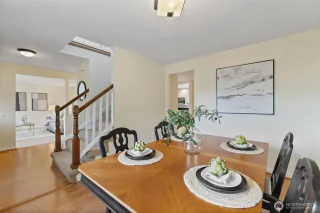 Separate dining room.