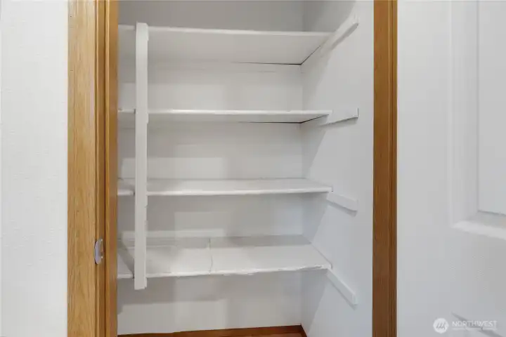 Plenty of space in your walk in pantry
