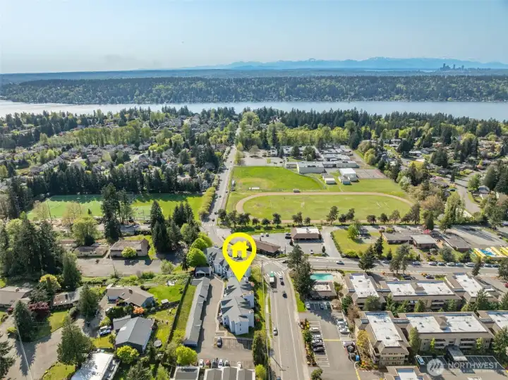 Good commuter location, close to 405 & in-between downtown Bellevue and SeaTac.
