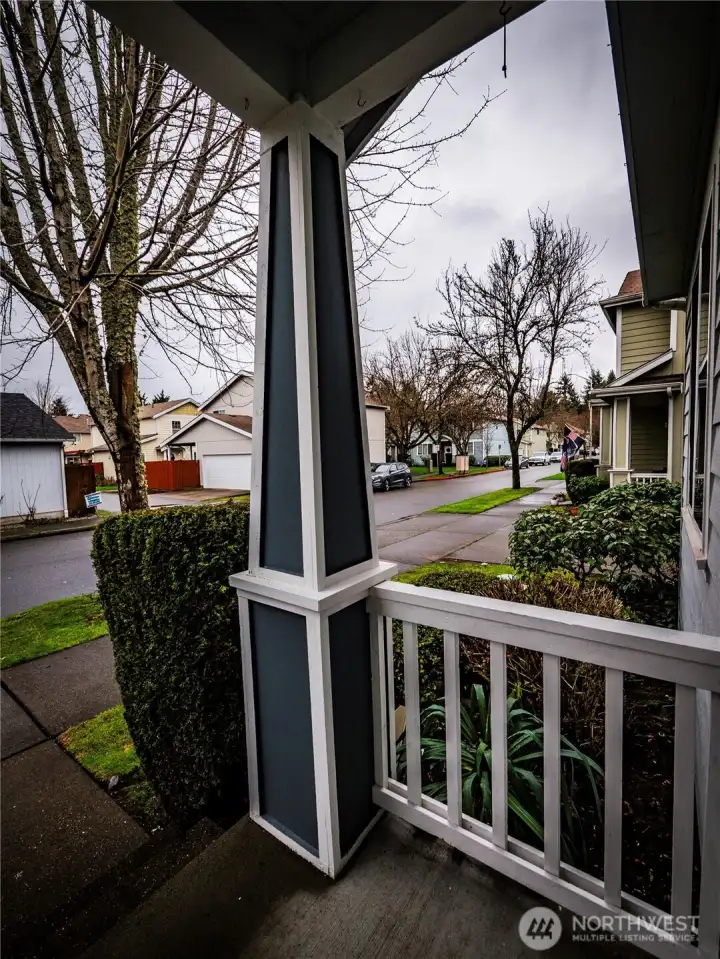 CUTE PORCH...ROOM FOR A COUPLE CHAIRS AND A TABLE