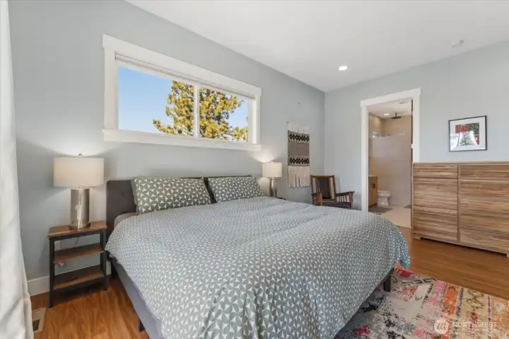 Primary Ensuite with slider to access the vie deck