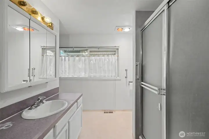 Bathroom on main level.