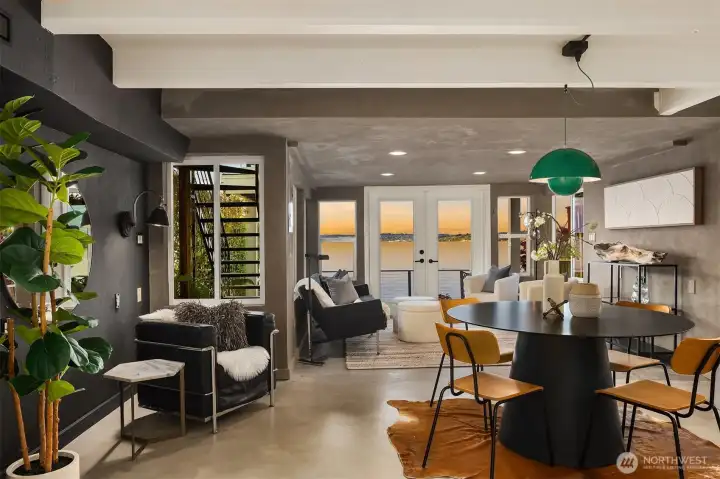 Let's explore the ground level: second unit which can be used as Mother-In-Law/out-of-town-guest quarters with all comforts or as a separate rental unit/income property.