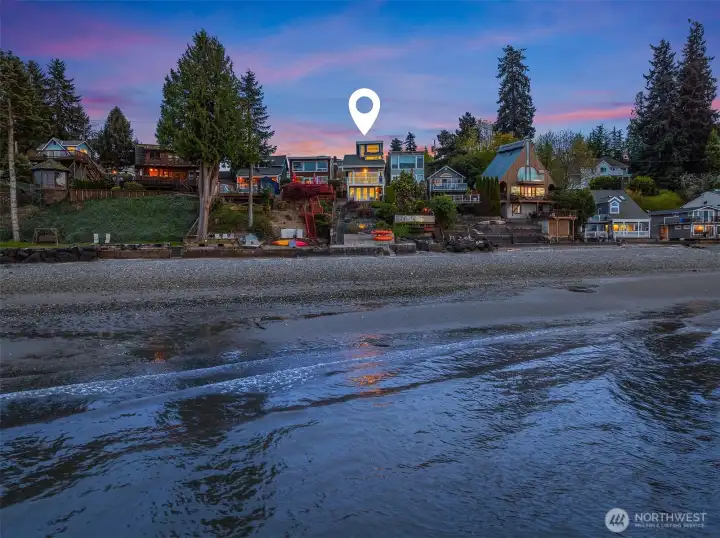 Along the shoreline...