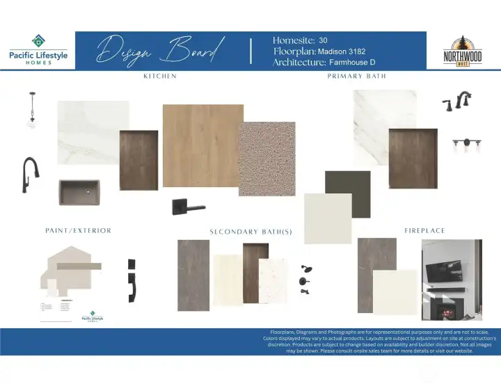 Finishes selected for this home.