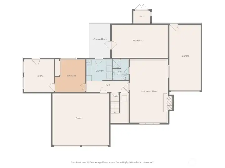 Floor plan of the lower level.