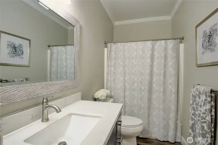 Guest bathroom on the main level.