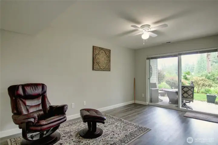Lower Family Room or Den - with patio access.