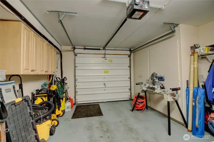 Lower attached garage with loads of storage!