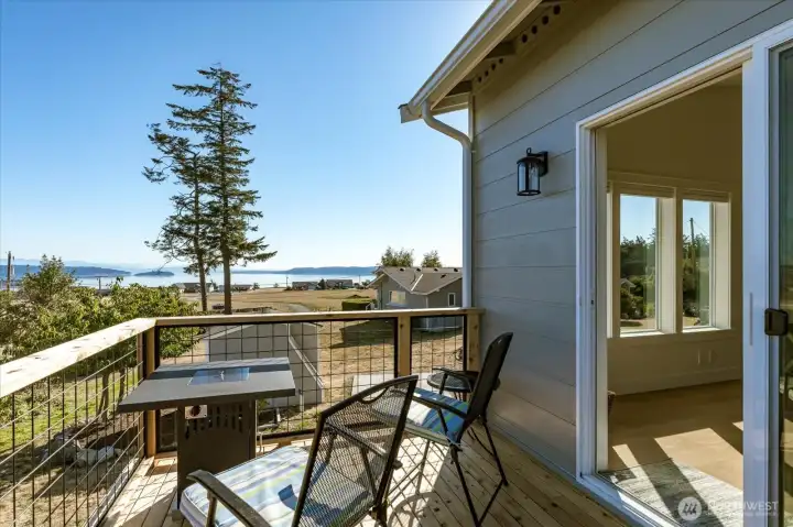 Guest cottage view deck just off the living area