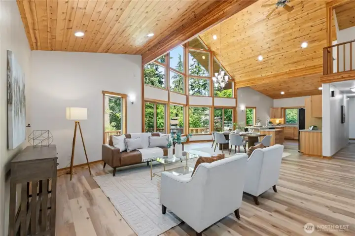 The great room offers flexible living arrangements with abundant natural light and easy indoor-outdoor flow. The great room offers flexible living arrangements with abundant natural light and easy indoor-outdoor flow.