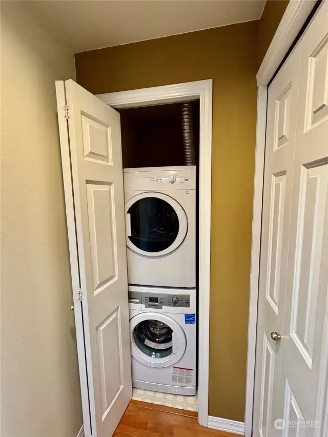 Newer laundry machines, in unit.