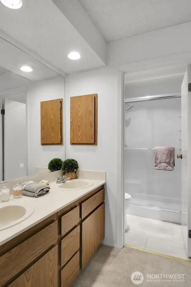 Shower in owners suite.