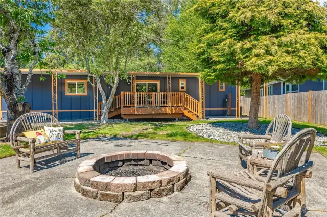 Welcome to your Birch Bay Village retreat. Spacious lot with room to relax around the fire on warm summer evenings.