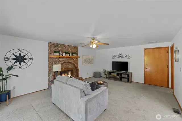 Family Room, Entrance To Garage Door To Right